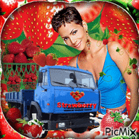 marzia - Donna e camion di fragole