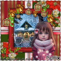 {♥}Little Hannah waiting for Christmas{♥} - Gratis geanimeerde GIF