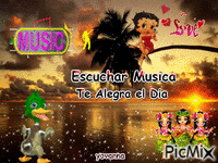 Escucha musica - Бесплатный анимированный гифка
