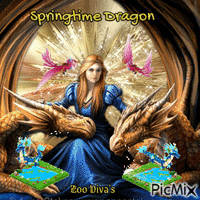 Springtime Dragon - Darmowy animowany GIF