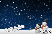 pupazzi di neve - GIF animé gratuit