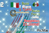 BUON 2 GIUGNO! Auguri per i 71 anni della Repubblica Italiana! W ITALIA animowany gif