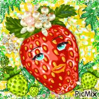 Strawberry art - Бесплатный анимированный гифка