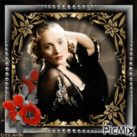 Marlène Dietrich, Actrice Allemande - Free animated GIF