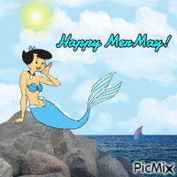 Betty Rubble Mermaid κινούμενο GIF