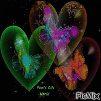 Butterfly Hearts 动画 GIF
