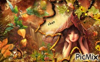 Autumnal elf laurachan animerad GIF