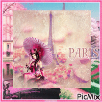 Geisha in Paris - 免费动画 GIF