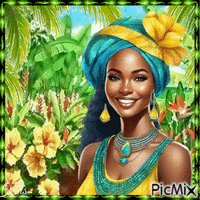 Portrait tropical animēts GIF