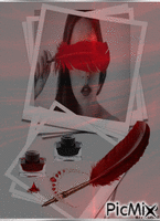 Painted red animerad GIF