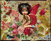 Mulher borboleta - GIF animate gratis