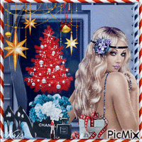 Maquillage de Noël - Free animated GIF