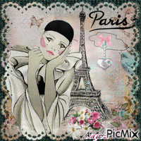 Colombine à Paris - GIF animado grátis