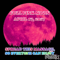 Full Pink Moon April 2017 - Безплатен анимиран GIF