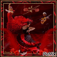 Dance flamenco - GIF animado grátis