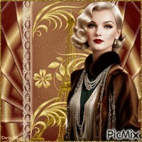 CONTEST Portrait in brown and gold - GIF เคลื่อนไหวฟรี