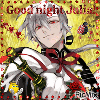 wish good night for your cute lovely girl julia animerad GIF