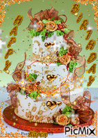 Fall Birthday Cake 2 - GIF animado gratis