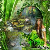 Landscape-by the river Gif Animado