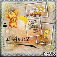Picmix d'un Ami(es) ou une Petite ami(es) - Безплатен анимиран GIF