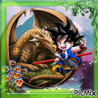 Theme: Dragon and child in Asia GIF animé