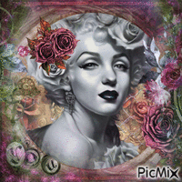 Marilyn in a bed of roses