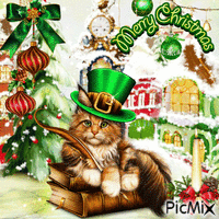 ☆☆CAT - MERRY CHRISTMAS ☆☆ animeret GIF