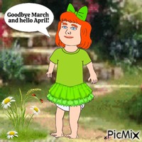 Goodbye March and hello April! - Ilmainen animoitu GIF