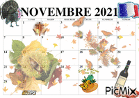 calendrier novembre 2021