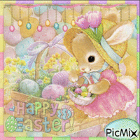 Happy Easter pastel Juvenile - Free animated GIF
