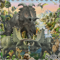 Triceratops анимированный гифка