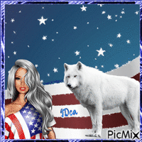 Le loup  aux USA - Darmowy animowany GIF