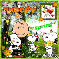 SNOOPY & SPRING...💐🏵💐🏵💐 анимирани ГИФ