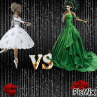 Ballerina V.S. witch - Free animated GIF