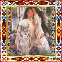 Native American Indian Beauty - GIF animé gratuit