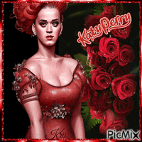 Katy Perry 🌹🌼❤️ - Animovaný GIF zadarmo
