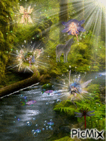 The power of the fairies forgotten forest - Gratis animerad GIF