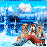 Wish you a Great Day. Winter animált GIF