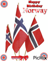 Happy Birthday Norway animált GIF