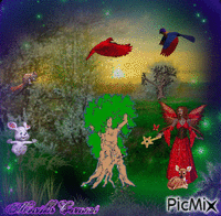 la forêt magique - 無料のアニメーション GIF