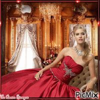 "Femme en robe de bal - Ingyenes animált GIF