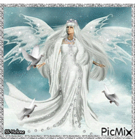 Angel with dowes. animuotas GIF