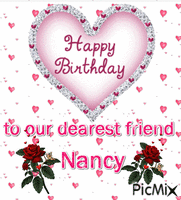 Happy birthday Nancy - Free animated GIF