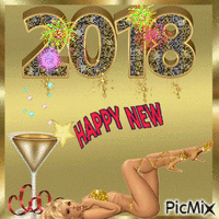 Happy New Year! 2018 - Darmowy animowany GIF