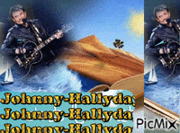 JOHNNY HALLYDAY animēts GIF