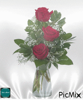 3 rózsaszál animēts GIF