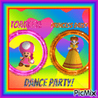 Daisy and Toadette’s Dance Party - Darmowy animowany GIF