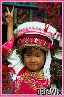 Portrait enfant ethnique,concours - Ingyenes animált GIF