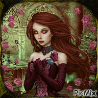 Gothic roses - Безплатен анимиран GIF