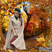 Colors of the autumn park animált GIF
